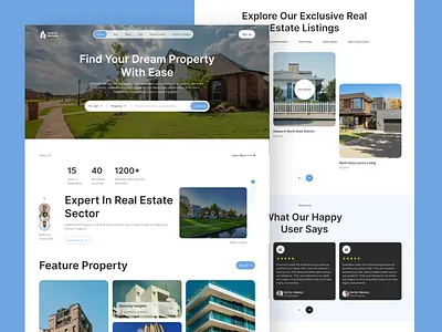 Real Estate Landing Page Design dreamhome future landingpage propertypage realestatedesign uiux webdesign