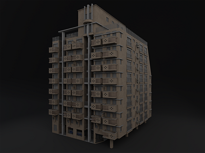 9_Storey_Building 3d blender substance painter