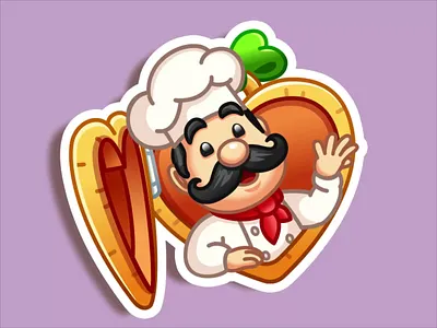 Pizza Pendant 2d animation cartoon cook design food gift pendant pizza stickers vector