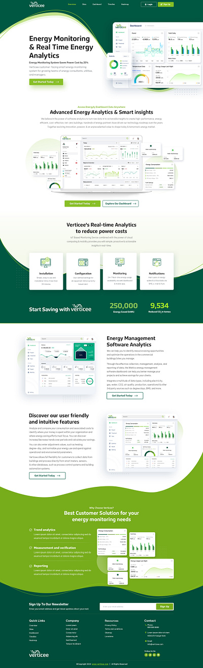 Verticee Energy Analytics Website 3d branding graphic design logo ui
