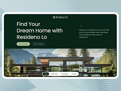 Modern Real Estate Website Hero Section UI Design. hero ui design landing page property real estate agent real estate website websiteanimation