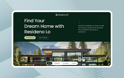 Modern Real Estate Website Hero Section UI Design. hero ui design landing page property real estate agent real estate website websiteanimation