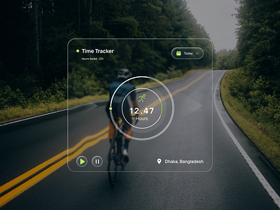 Liquid Glass Effect - Tracker UI Component animation component dashboard figma ui glass glassmorphism liquid glass tracker ui