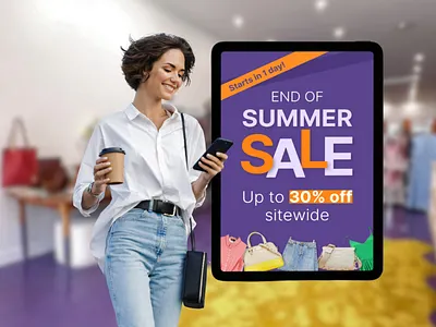 summer sale banner banner banner ad branding design discount facebook ad fashion illustration instagram post sale social media social media post summer sale