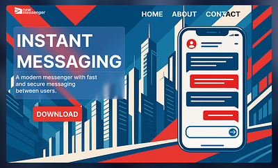 New Messager graphic design logo ui