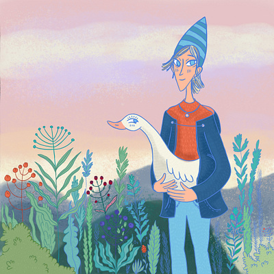 Goose 2d art design digital illustration nature ui