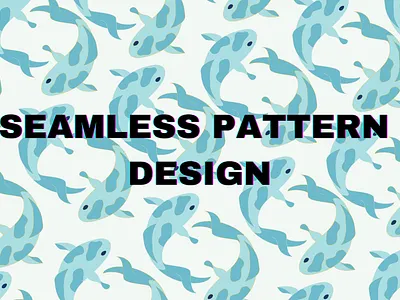 Seamless Vector Fish Marine Pattern Design animal pattern fish illustrator design marine marine pattern ocean pattern pattern design pattern design service pattern designing service seamless pattern design vector