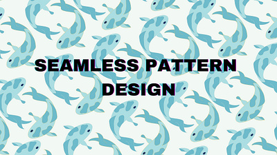 Seamless Vector Fish Marine Pattern Design animal pattern fish illustrator design marine marine pattern ocean pattern pattern design pattern design service pattern designing service seamless pattern design vector