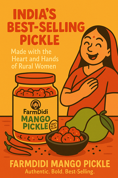 illustration for india's best selling pickle branding graphic design illustration vector