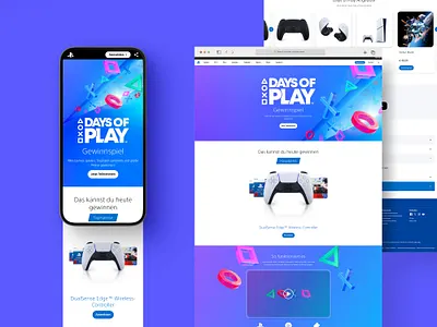 PlayStation – Days of Play Campaign Site branding company daysofplay figma global landing playstation prizes sony ui uiux ux uxui web design