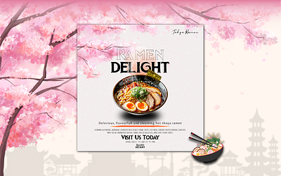 Ramen Social Media Poster branding design graphic design social media post