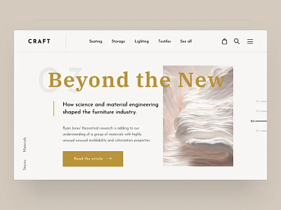 CRAFT furniture store concept stories page architecture article concept design drylikov e commerce fashion furniture future graphic design interface interior shop store storie ux web web design webdesign website