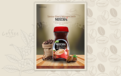 Coffee Advertisement Design advertisement design design graphic design poster poster design social media post