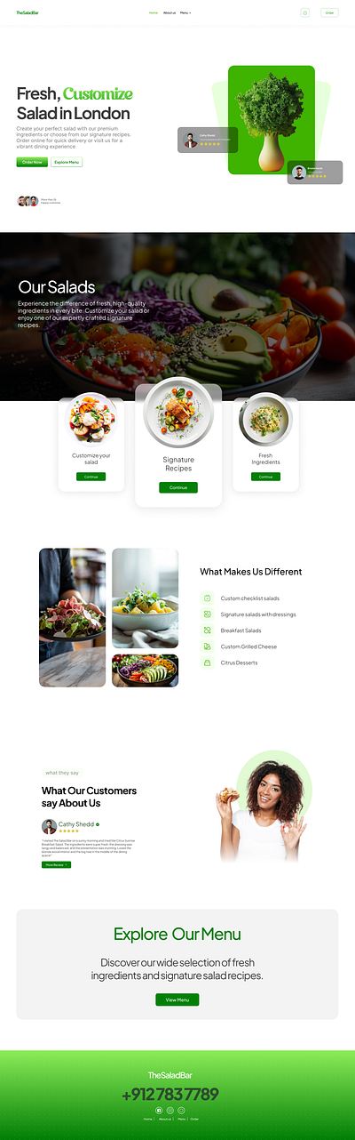 TheSaladBar Website Design app design product design ui uiux design ux web design