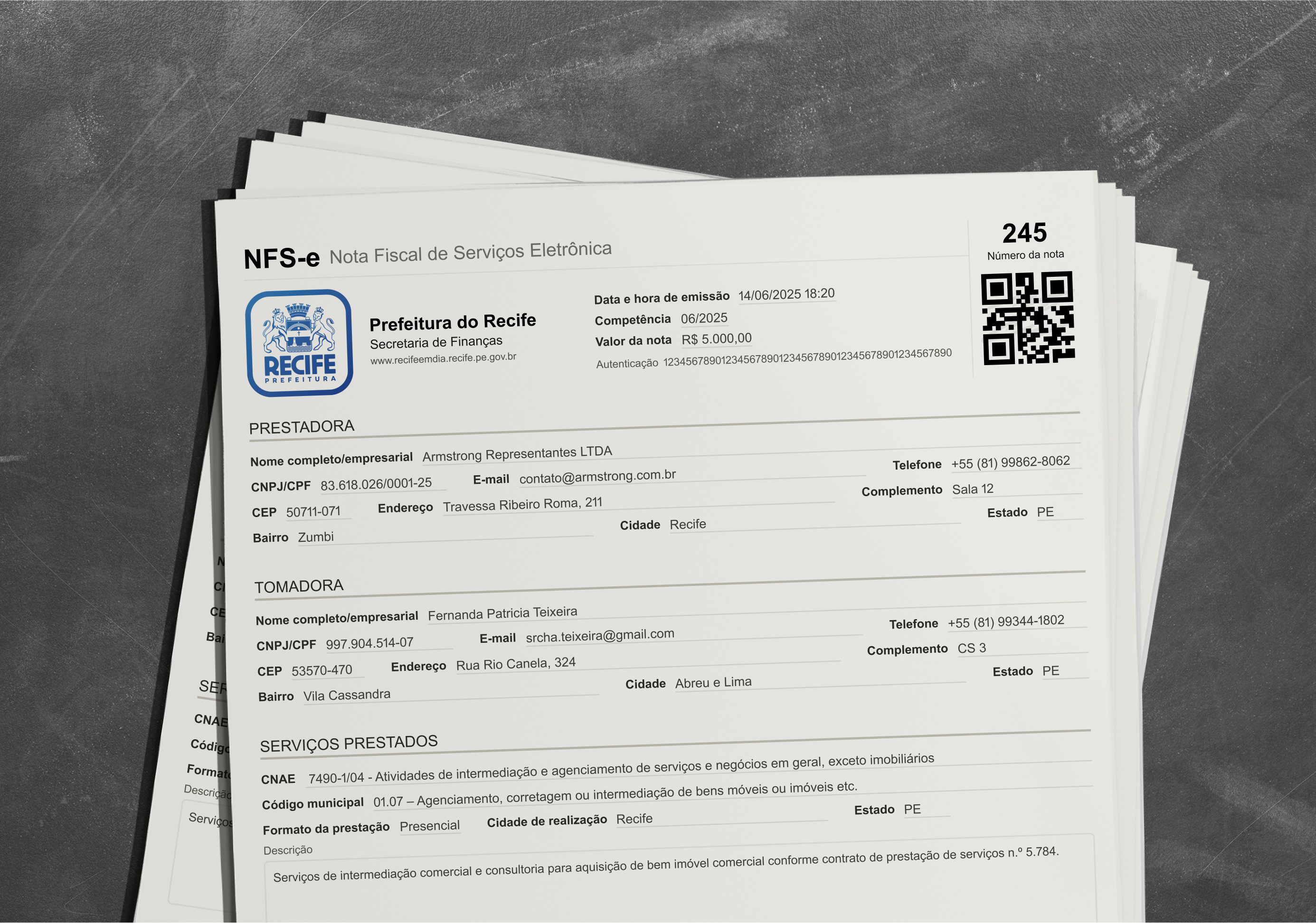Invoice Proposal - Nota Fiscal de Serviços Eletrônica (NFS-e) design graphic design ui ux