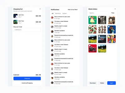 Slider Components for MynaUI 🕹️ design drawer minimal saas slider ui web design