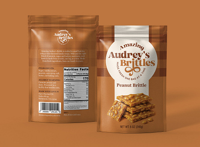 Peanut Brittle Packaging Design bag branding coffee design food graphic design illustration label packaging ui