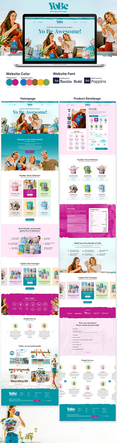 YoBe.co Shopify Website 3d animation branding design graphic design illustration logo motion graphics typography ui ux vector