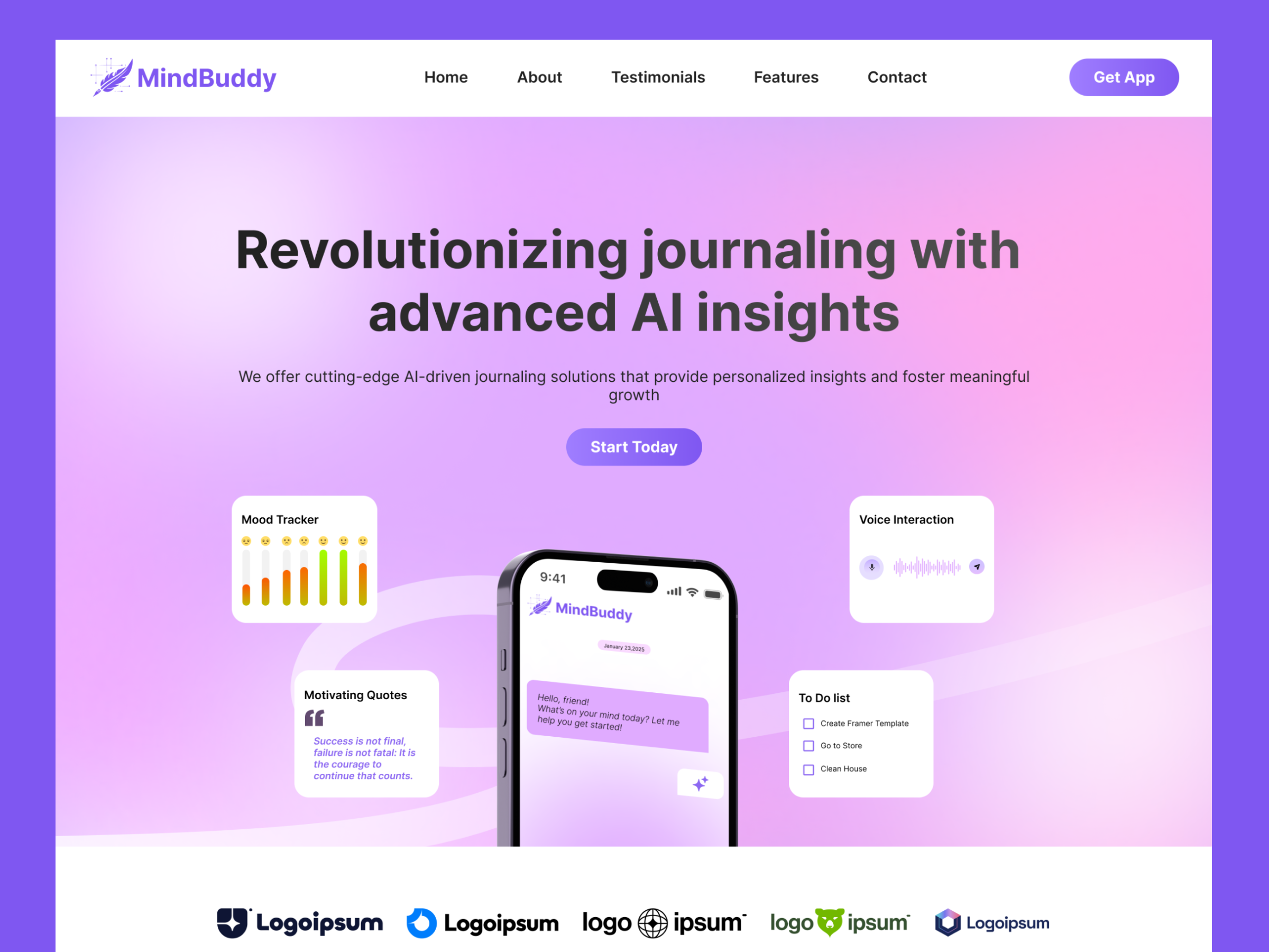 Example of Landing Page Design In Figma