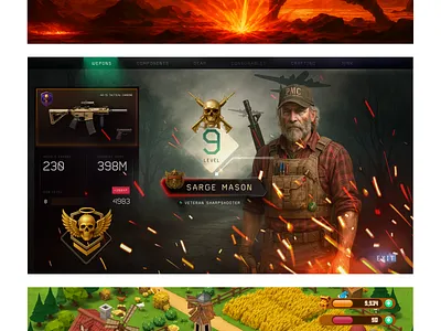 Console game UI concepts app branding color design illustration iphone logo page ui web