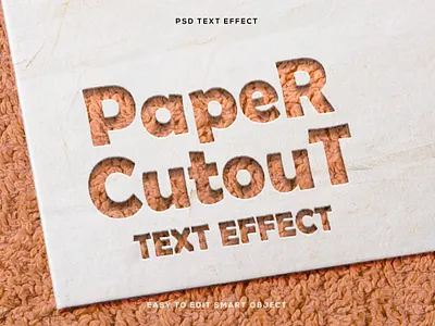 Editable Paper Cutout Logo Mockup Text Effect PHOTOSHOP logo mockup paper cutout paper cutout logo mockup paper cutout photoshop paper cutout text effect text effect