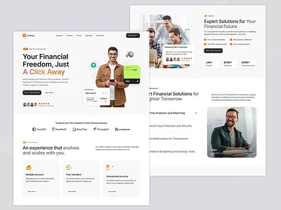 Financial Dashboard Landing Page Design app design creative design dashboard dashboard landing page design figma figma design figma ui ux design landing page ui design saas landing page ui design user interface design userinterface web design website development website template design
