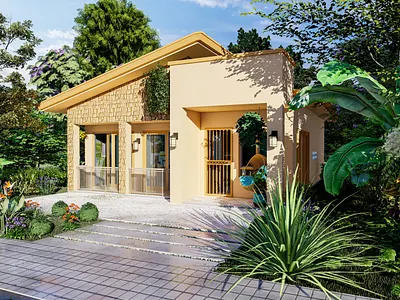 Vacation House 2023 3d animation branding bui building design graphic design illustration logo motion graphics rander ui vector