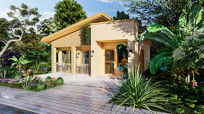 Vacation House 2023 3d animation branding bui building design graphic design illustration logo motion graphics rander ui vector