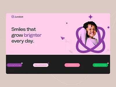 Tech-Powered Childcare Brand Identity brand identity child focused childcare childcare branding clean composition digital parenting emotional design happy visuals inclusive design kids modern branding nurturing tone parenting tech playful interface randing rounded elements safe technology tech education tech powered typography