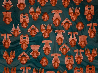 Thousand Sons helmet pack 3d 3d art 3d model 3d printing 3d sculpting blender design warhammer