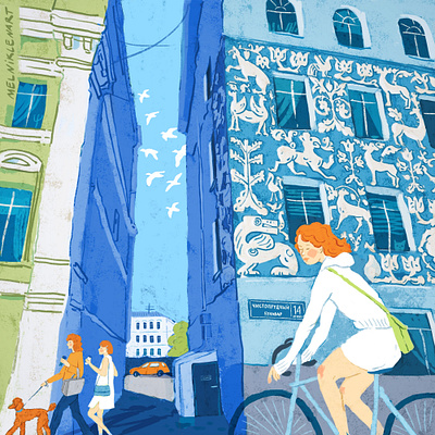 "Дом со зверями" на Чистопрудном бульваре в Москве art characterdesign characterillustration digital digitalart freelanceillustrators illustration illustrationart illustrationartist illustrationartists illustratorsforhire landscapeillustration moscow moscowcity moscowillustrator moscowmoscow painting procreate theworkbookart москва