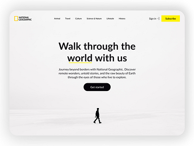 National Geigraphic - Landingpage Re-Design dribbbel indonesia landingpage landingpage design manchester united national geographic ui ui design united kingdom user interface ux viral web design web ui design