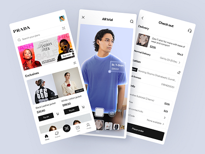 Virtual Fitting Mobile App 3d app design app ui ar augmented reality fashion fitting fitting app future future ar innovation mobile app product design scanning ui ui visual design ux virtual fitting virtual shooping