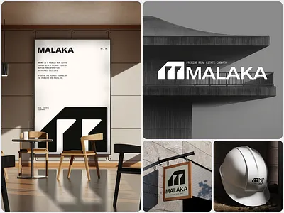 Malaka – Real Estate Logo & Brand Application apartment architecture brand identity branding building company construction corporate design graphic design guidelines identity illustration logo modern properties property real estate realestate vector