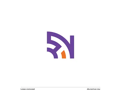 Logo design modern R + N logo design for sale. branding creative design graphic design illustration logo logo design logodesign logotype luxury