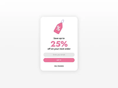 Pop up discount - UI Design animation app app design branding design graphic design illustration interface logo mobile mobile app mobile design motion graphics pink pop up splash screen ui ui design ux ux design