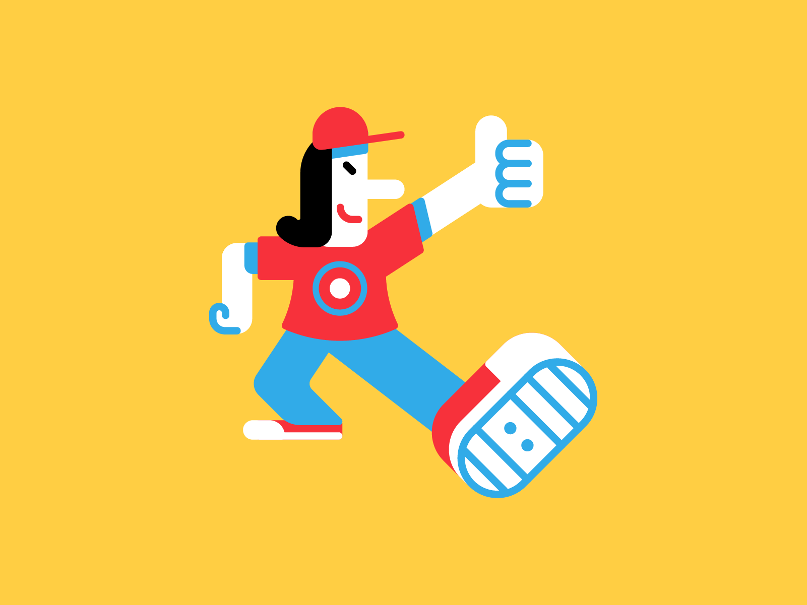 Diario Diario 13 - 130 blue geometric happy helbetico illustration love red vector yellow