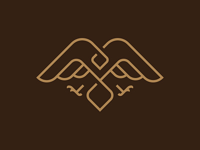 Elegant Eagle Logo animal aviation bird corporate eagle elegant falcon family flying freedom hawk leader military minimilist power predator team up wild work