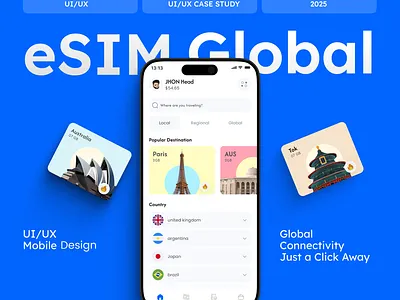 Global eSIM App Ui/Ux Kit adobe photoshop airalo cx design app esim app esim global app esim traval figma app global app holafly package app travel app ui ui ux cx ux