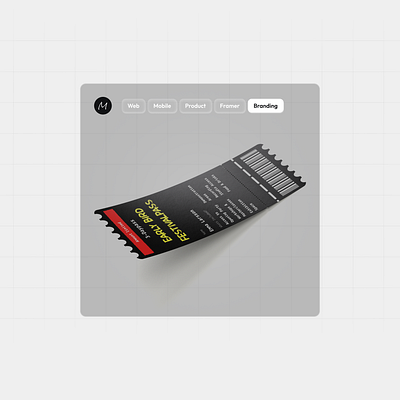 Festival ticket festival graphic design ticket