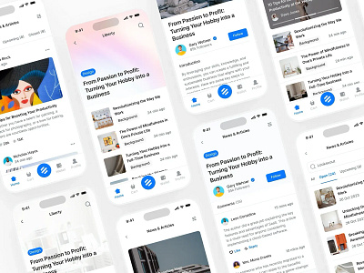 Mobile Articles & Blogs - Lookscout Design System android articles clean design ios layout lookscout mobile responsive ui user interface ux