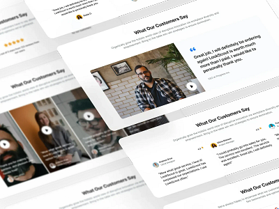 Web Testimonials - Lookscout Design System blocks clean design layout lookscout saas testimonials ui user interface ux website