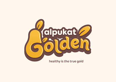 Alpukat Golden avocado branding graphic design iconic logo logo design logotype typography