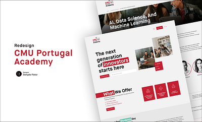 CMU Portugal Academy - Redesign Proposal graphic design ui ux web design