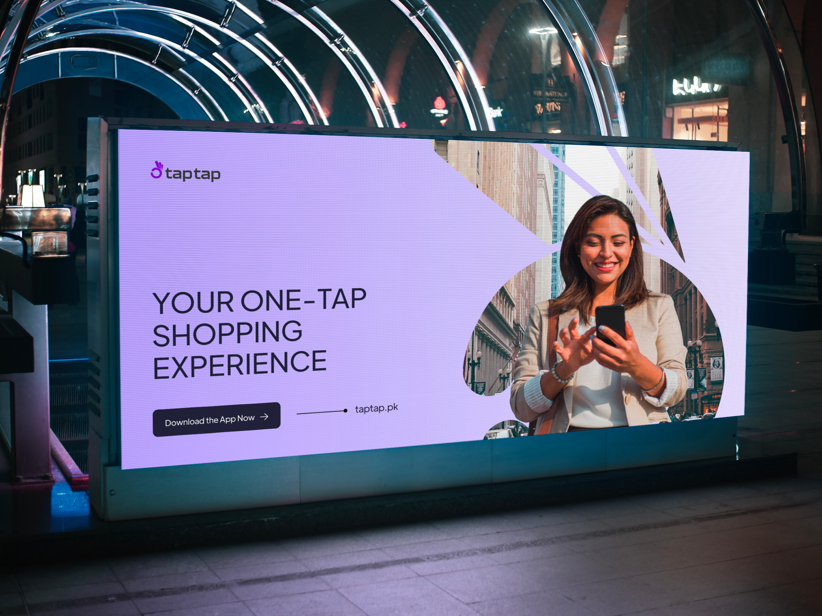 Taptap Brand Snippets app branding checkout fast fintech hand hiportfolio logo mobile order parcel payment poster shop shopping tap taptap