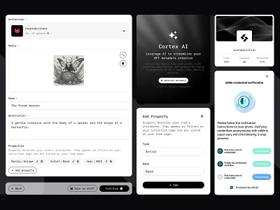 Integrated AI & Blockchain ai blockchain card manexus ui ui card web development website