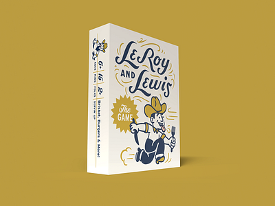 LeRoy and Lewis - The Game austin barbecue cards food game grackle illustration packaging