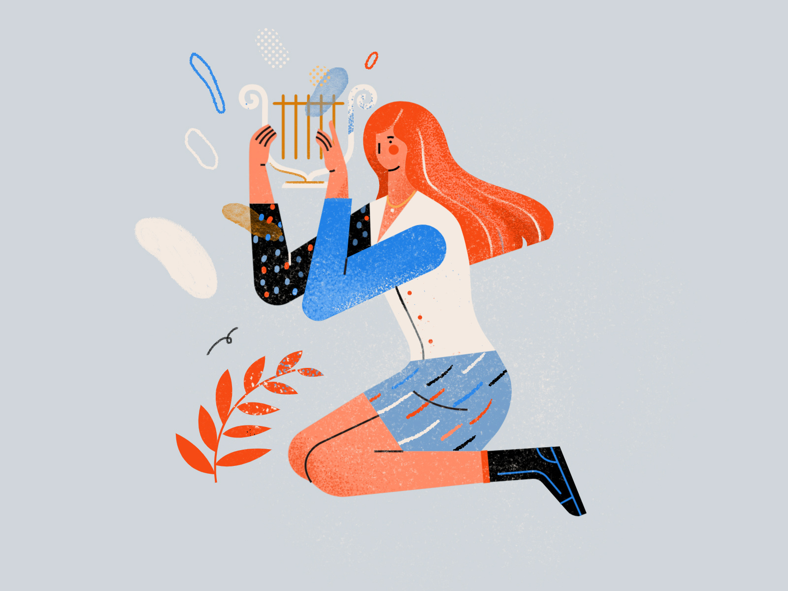 小园素：人物插画元素#04 design flat graphic design illustration vector