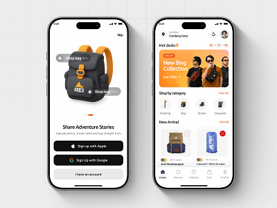 Shopping App application branding company ecommerce kit marketplace mobile online platform shop store ui
