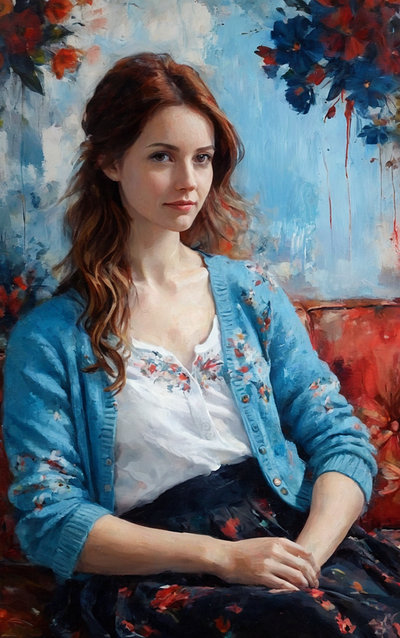 The philosopher's Daughter digital art female graphic design illustration portrait young woman